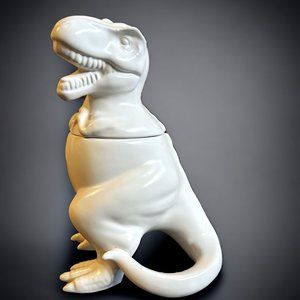 T-Rex Dinosaur Cookie Jar, Target 12” Stoneware Pottery-Retired, Kids Kitchen